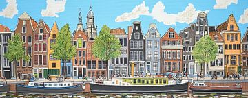 Amsterdam van Abstract Schilderij