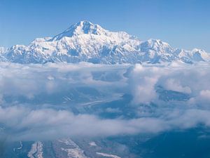 Luftaufnahme von Denali in Alaska