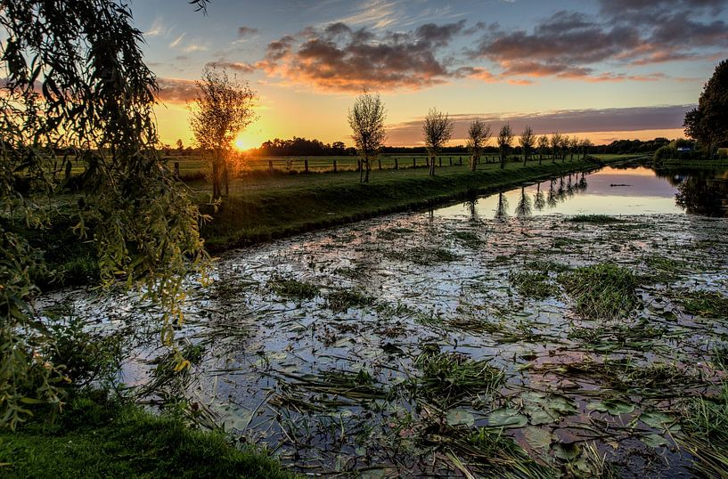 Sunset over Surhuisterveen 1 by Mike Bing