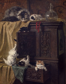 Henriëtte Ronner-Knip - Onbescheiden, 1897 van Atelier Liesjes