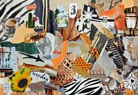 Un collage d'inspiration recyclé dans l'atmosphère des vacances d'été