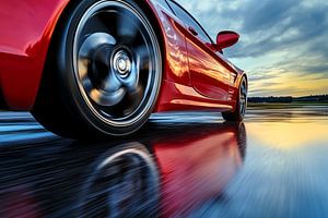 Voiture de sport rouge