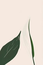 Delicate leaves in soft colours by Poster Art Shop