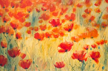 Summer poppy field by Karen Kaspar