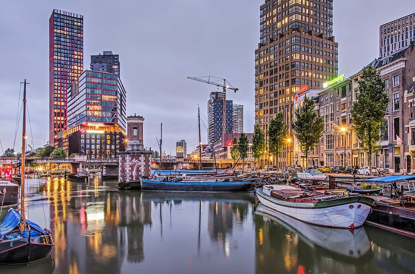 Soirée crépusculaire au Wijnhaven par Frans Blok