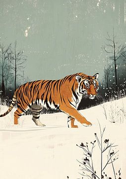 Leeuw in de sneeuw van Niklas Maximilian