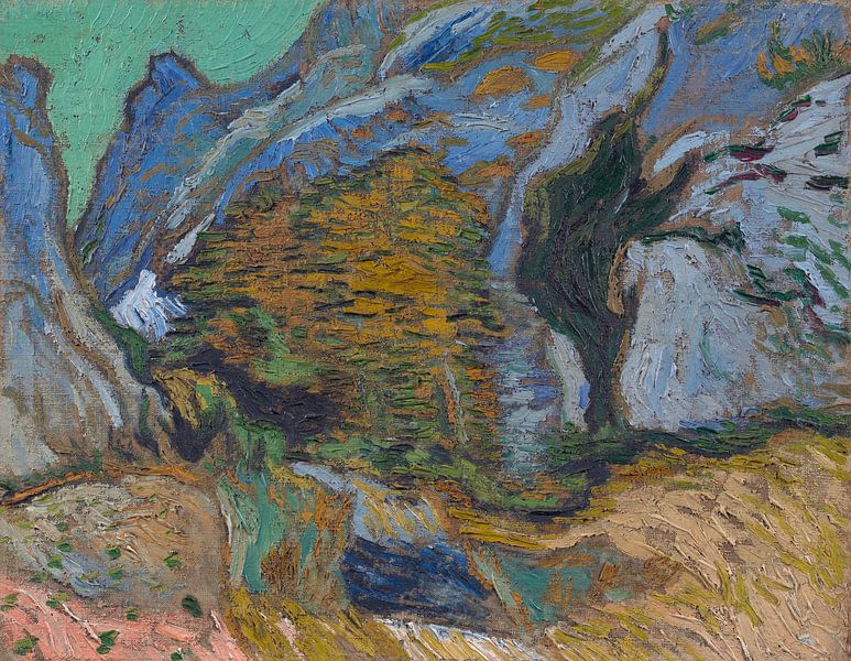 Schlucht mit kleinem Bach, Vincent van Gogh von Meisterhafte Meister