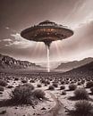 Ufo landing in the desert by Photufo thumbnail