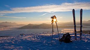 Die Sonnenstrahlen am Hochkeil eingefangen