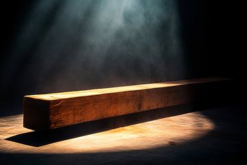 Houten balk in spotlight van Imperial Art House