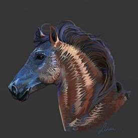 Kupfer-Pferd von Linda van Kleef