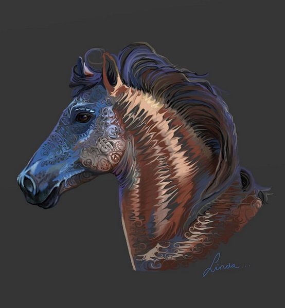 Cheval de cuivre par Linda van Kleef