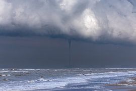 Une trombe d'eau sur la mer du Nord