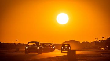 Goodwood Revival Sunset Cobra, Austin Healey, Jaguar by Bob Van der Wolf