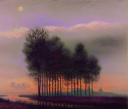 Arbres dans la rosée