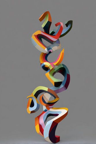 Chromatic Ribbon Sculpture