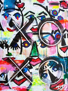 Abstract schilderij XOXO Streetart