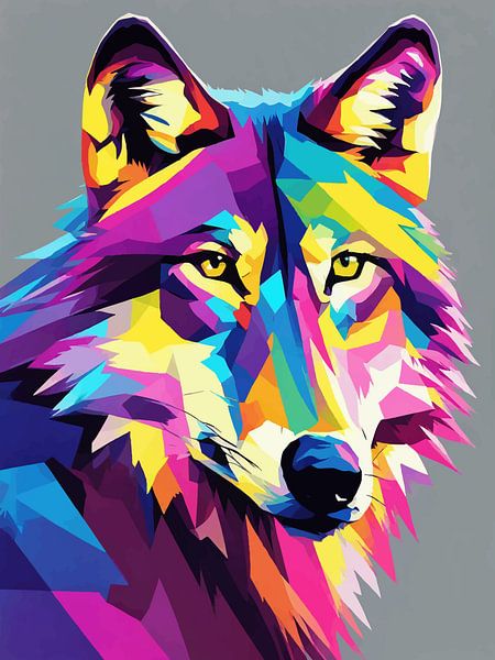 Gray Wolf Pop Art 2 by MIROKKU