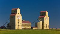 Silos à grains à Mossleigh, Alberta, Canada par Henk Meijer Photography Aperçu