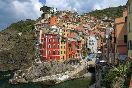 Het dorpje Riomaggiore. Cinque Terre, Italië