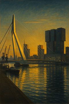 Rotterdam Evening Reflection by Travel Shop