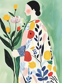 Woman with Flowers by IamHome Studio