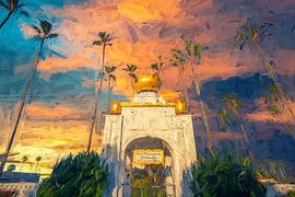 Goldener Lotus Kuppel Sonnenuntergang von Joseph S Giacalone Photography