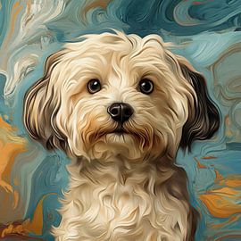 Havaneser x Van Gogh von Lauri Creates