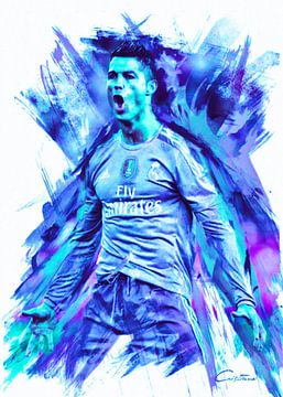 Cristiano Ronaldo Wpap Pop Art van Janur Art
