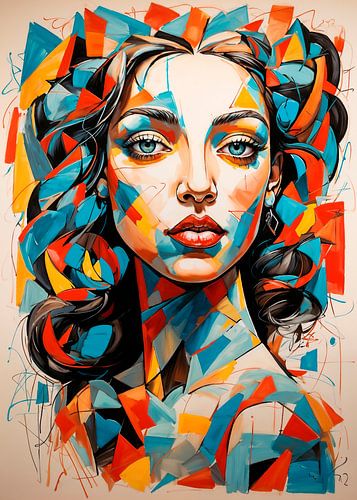 Abstracte vrouw Kubisme