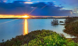 Sonnenuntergang am Salzsee von Larnaca, Zypern