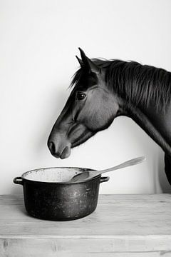 Paard kookpot van Poster Art Shop