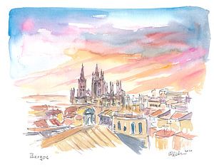 Burgos Spanien Historisches Stadtzentrum und Kathedrale