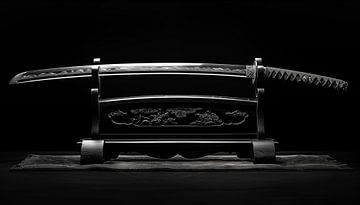 Katana japanse zwaard zilver panorama van TheXclusive Art