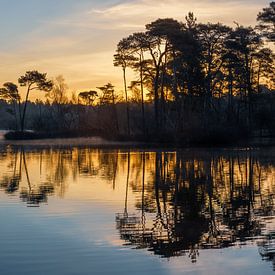 Panorama eines Sonnenaufgangs von Stephan Krabbendam