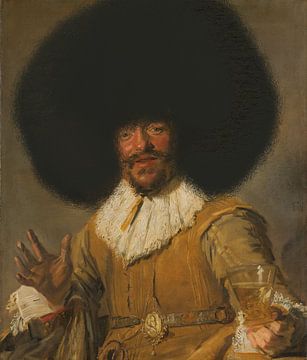 Le joyeux buveur de Frans Hals avec une coiffure afro sur Studio Allee