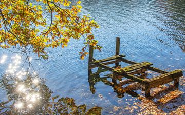Autumn at Unterbach Lake by Peter Eckert