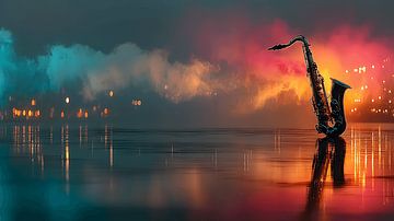 Saxophone above water by MNS Designs