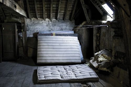 Photo in an attic in a castle in France.