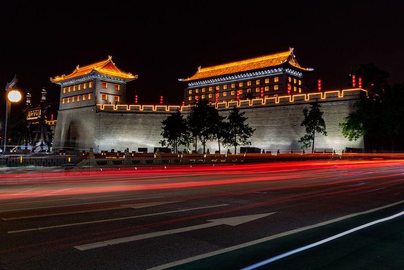 Xi'an wachttoren lange sluitertijd van Speksnijder Photography