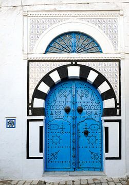 Blauwe deur in Sidi Bou Said van Marit Lindberg
