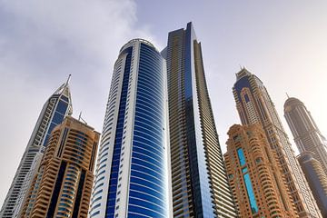 High-rise buildings with glass facades in Dubai by MPfoto71