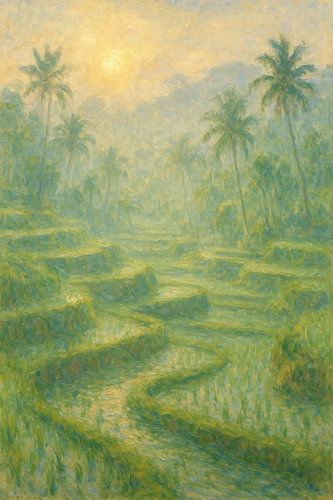 Ubud Rijstterrassen - Ochtendlicht boven Bali