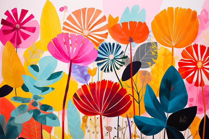 Bloemen, Abstract Vintage van Caroline Guerain