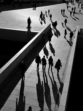 Walking people (Black and  White) by Marc Smits