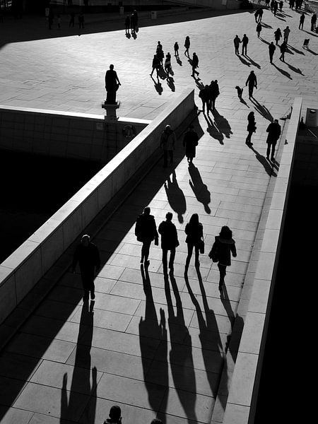 Walking people (Black and  White) by Marc Smits