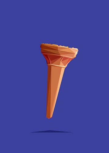 Abstract bruin kegelijs