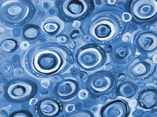 blaue Kreise sur Herzmotivation by Katrin Behr
