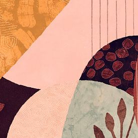 Moderne abstractie in warme kleuren van FRESH Fine Art