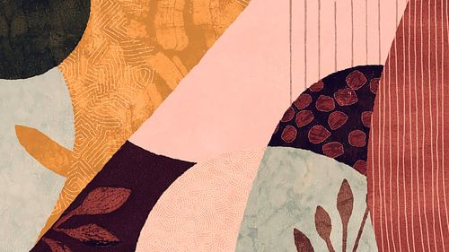 Modern abstraction in warm colours
